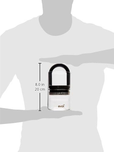 Prepara Evak Classic Glass Food Storage, 24 Ounce, Black