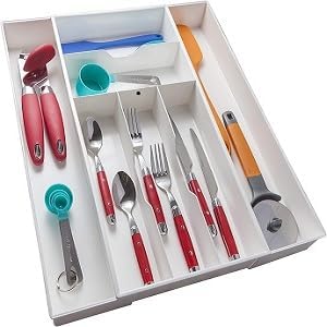 Dial Industries Expandable Silverware, Utensil and Cutlery Kitchen Drawer Organizer Tray