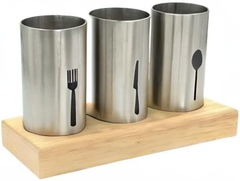 4PC Flatware Caddy Holder Stainless Steel Small