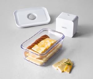 Premium Airtight Food Storage Containers, Mini Rectangular 2pc/set(0.53qt), Smart One-Click Seal Lid, No Hinges, 100% Leak Proof, BPA-FREE, Dishwasher, Freezer & Microwave Safe