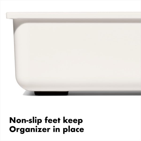 OXO Good Grips Kitchen Drawer, Compact Utensil Organizer, 6.75"D x 16.35"W x 2.36"H, White