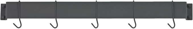 Cuisinart Chef's Classic 33-Inch Bar-Style Wall-Mount Pot Rack, Matte Black