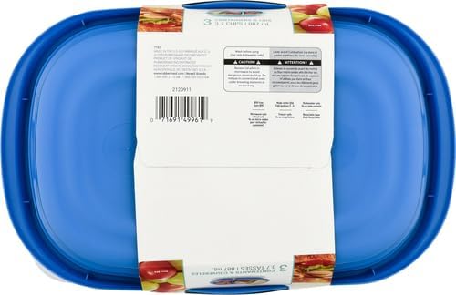 Rubbermaid TakeAlongs Sandwich Food Storage Containers, 3.7 Cup, Colors may vary