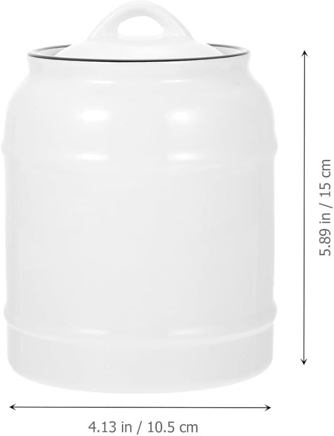 DOITOOL Ceramic Food Storage Jar Loose Tea Leaf Canister Cookie Jars Sealing Food Container with Lids for Tea Candy Cookie Sugar Flour Coffe Beans
