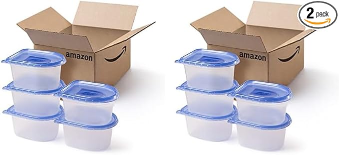 Ziploc Snap N Seal Food Storage Meal Prep Containers, Reusable for Kitchen Organization, Dishwasher Safe, 10 Piece Set, 56 Ounce, Compatible with Amazon Astro (Pack of 2)