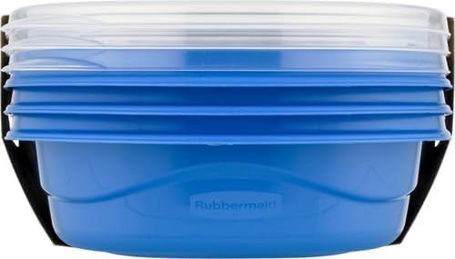 Rubbermaid TakeAlongs Sandwich Food Storage Containers, 3.7 Cup, Colors may vary