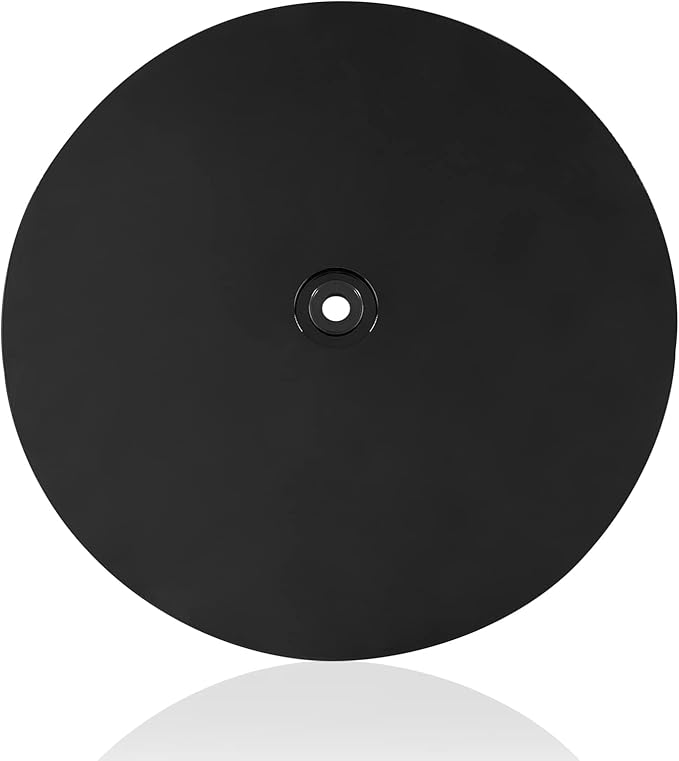 Jersvims 2Pcs 8 Inch Acrylic Turntable Platter, Black Turntable Organizer Round Rotating Plate for Kitchen Pantry Cabinet Desk Rack Spice Cake Cookie Decorating