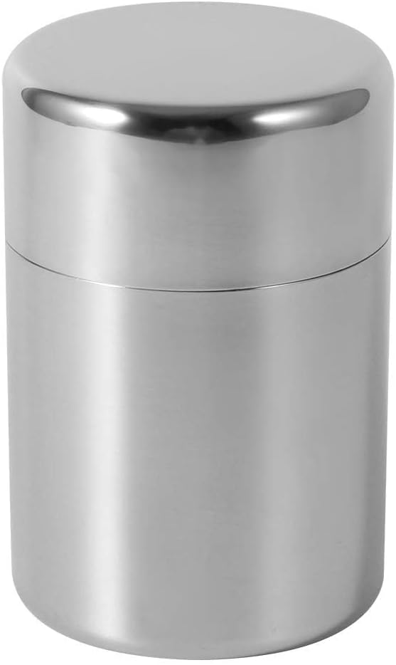 Tea Tins Canister, Stainless Steel Tea Canisters 450ml/15oz Tea Storage With Airtight Double Lids, Metal Canister Kitchen Canisters For Loose Tea, Coffee, Candy, Sugar, Herbs And Spices