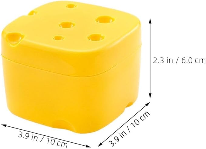 Pyrriax Cream Cheese Container, Storage Box With Lower Lid Cheese Slice Holder Fresh Cheese Keeper for Refrigerator Food Vegetable And Fruit Storage(2pcs)