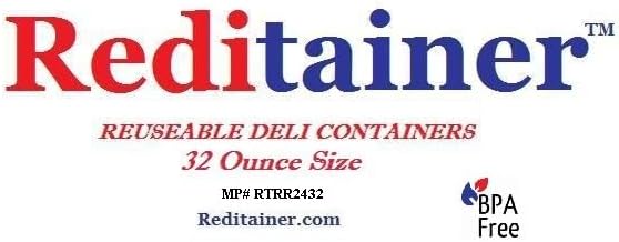 Deli Food Storage Containers with Lid, 32-Ounce, 24-Pack