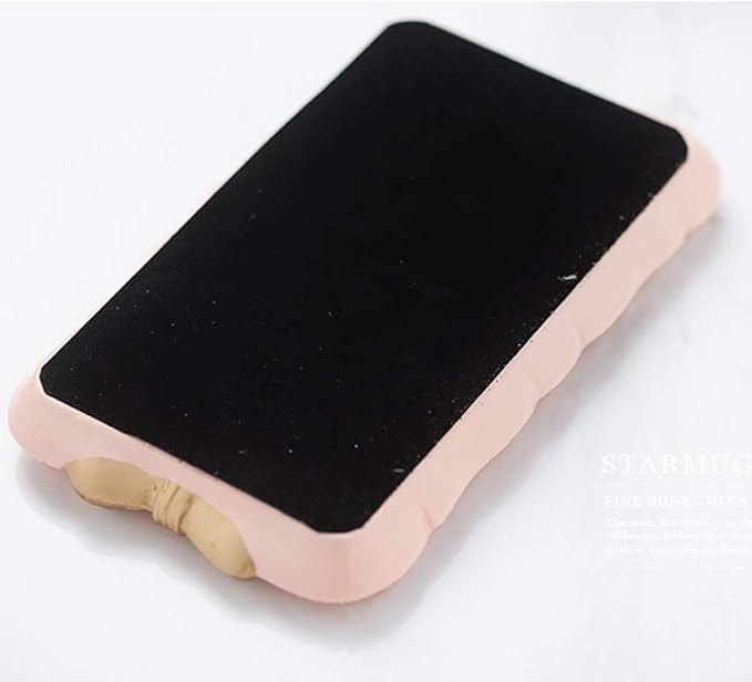 Vintage Decorative Tray Jewelry Tray Towel Tray Storage Tray Rings Necklace Bracelets Earrings Trays Cosmetics Jewelry Organizer Retro Design Bow Decor Resin Plate Coquette Room Decor (Pink)