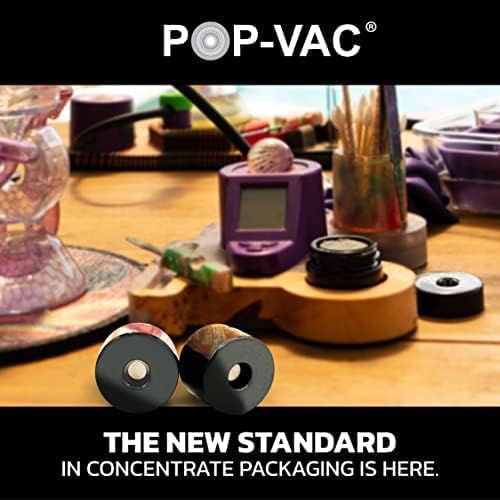 (50 Pack Refillable Storage Vacuum Seal Container Jar For Herb Floral Powder Spice Concentrates, 4ml Black Gloss