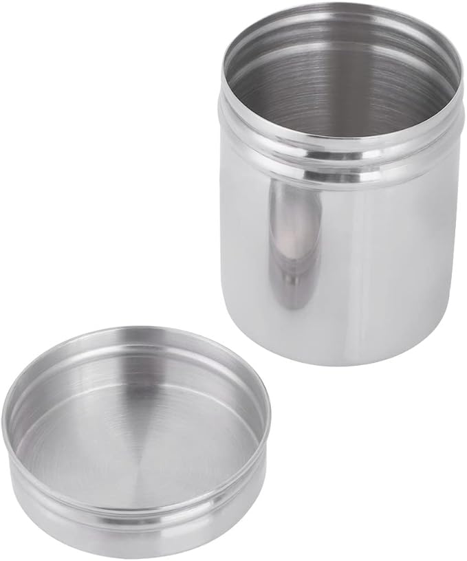 Sealed Storage Jar, Stainless Steel Tea Coffee Beans Storage Container Portable Food Storage Jar with Lid for Indoor Outdoor Travel Camping Picnic (Small / 275ml)