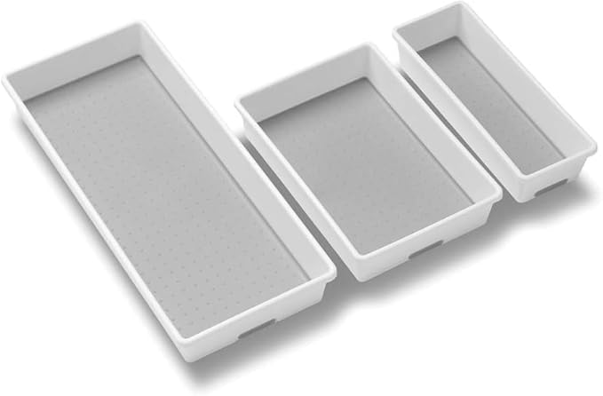 madesmart Tray, Set of 3, White, PremiumWhite