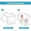 Vtopmart 4 Pack Large Stackable Storage Drawers,Easily Assemble Acrylic Bathroom Closet Undersink Organizers and Storage,Plastic Bins for Kitchen Cabinets,Pantry,Makeup,Medicine Organization