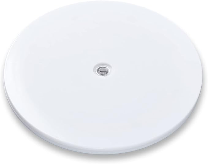 6 inch Lazy Susan Turntable White Acrylic Ball Bearing Rotating Tray for Spice Rack Table Cake Kitchen Pantry Decorating Bathrooms TV Laptop Computer Monitor, 30-lb Load Capacity (360˚ Rotation)