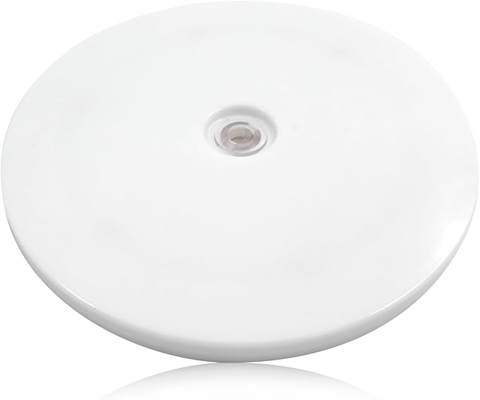 1 Pack 9 inch Lazy Susan Turntable - White Acrylic Ball Bearing Rotating Tray for Cake, Spice Rack - Perfect for Kitchen Pantry with 360˚Rotation