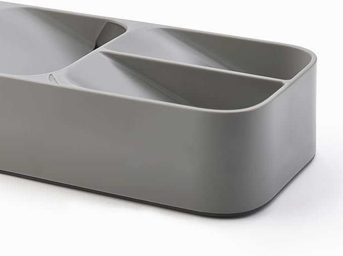 Joseph Joseph DrawerStore Compact Utensil Organizer For Kitchen Drawer Silverware, Flatware Tray, Small, Grey