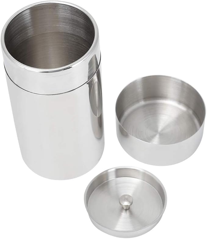 BORDSTRACT Stainless Steel Canister with Airtight Double Seal Lids, Tea & Coffee Container (550ML)