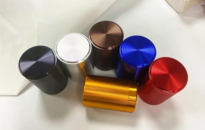 6 Aluminum Tea Tins Canister with Airtight Single Lids,2 oz Tea Canister Dry Storage Caddy Box,Candle Making Kits,Waterproof Mini Tins for Loose Tea,Spices, Coffee,Sugar (Black)