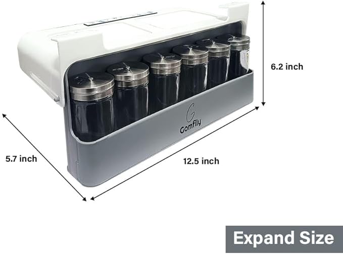 Kitchen Spice Jar Rack Drawer Under Cabinet Space Rack Organizer Stylish Unique Modern Kitchen Gudget with Stickers