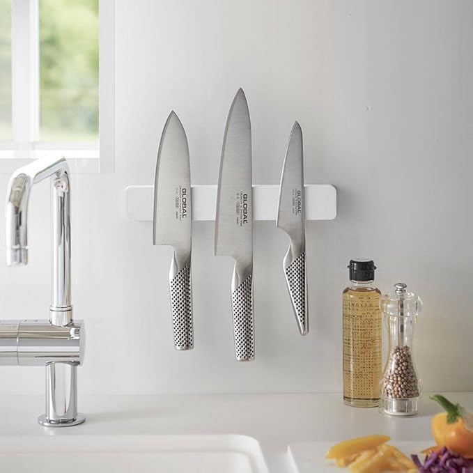 山崎実業(Yamazaki) KT-TW LR W25 WH Knife Holder, 約W25XD1.7XH4cm, wht