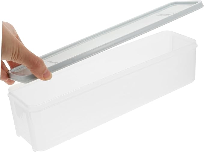 Luxshiny Blue Large Canister Box Storage Container Airtight Pasta Storage Noodle Refrigerator Holder Narrow Pasta Holder