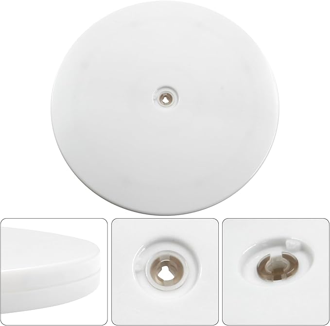 1 Pack 9 inch Lazy Susan Turntable - White Acrylic Ball Bearing Rotating Tray for Cake, Spice Rack - Perfect for Kitchen Pantry with 360˚Rotation