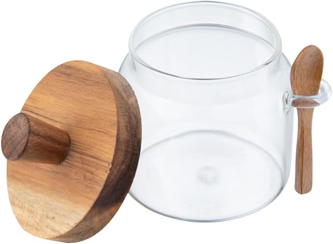 Restaurantware-16.9 Ounces Glass Storage Jar, 1 Dishwashable Glass Cookie Jar - Airtight Seal, Hot & Cold Friendly , Clear Glass Glass Candy Jar, Knob Handle Lid, For Kitchen, Laundry, Or Storage