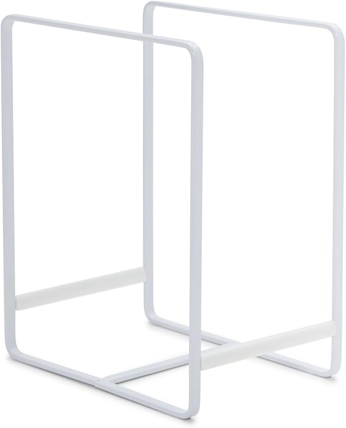 Juvale 3 Piece Plate Organizer for Kitchen Cabinet, Shelf, 2 Sizes for Pots, Pans, Cutting Boards (White) - Plate Rack
