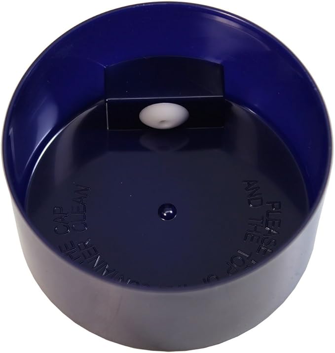 Teavac 6-Ounce Vacuum Sealed Tea Storage Container, Blue Cap and White Body/Floral Design