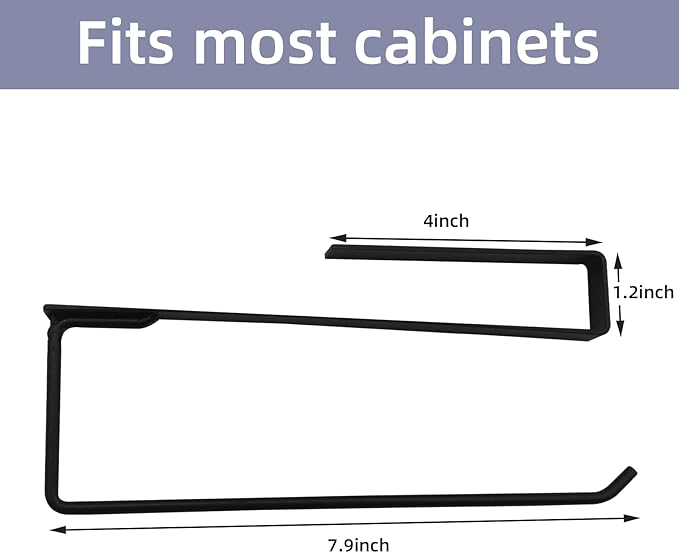 3 Pieces Tumbler Lid Storage Hook, No Install Cup Lid Organizers Inside Cabinet (No Screws, No Adhesive), Clip-On Cup Lid Organizer for Saves Kitchen Space (Black)