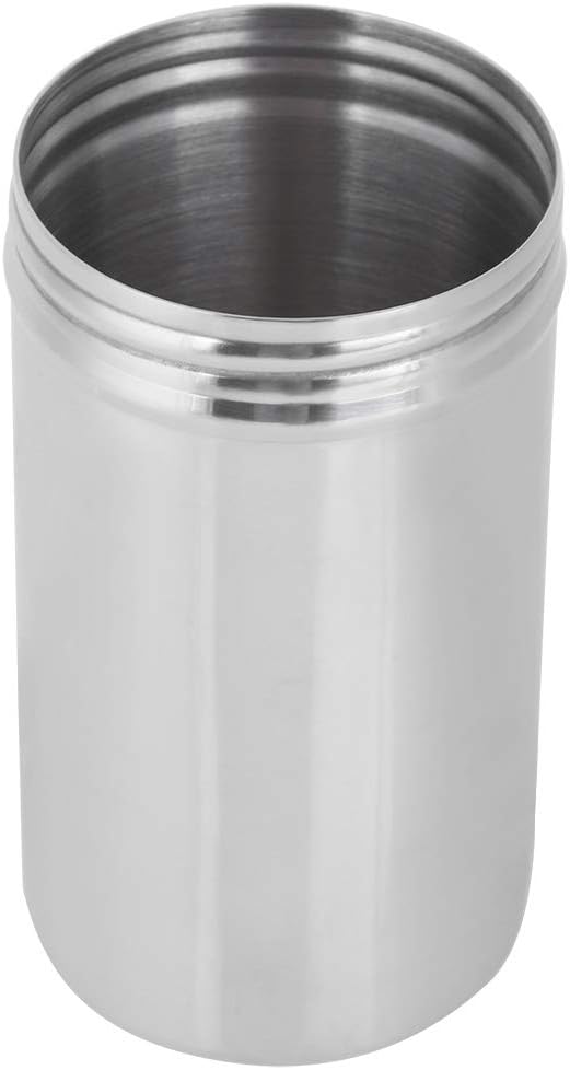 Sealed Storage Jar, Stainless Steel Tea Coffee Beans Storage Container Portable Food Storage Jar with Lid for Indoor Outdoor Travel Camping Picnic (Small / 275ml)