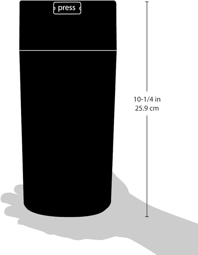 Tightvac - 5oz to 24 Ounce - Patented Airtight Container | Multi-use Vacuum Container Works as Smell Proof Containers for Herbs and Dry Goods. Green Black