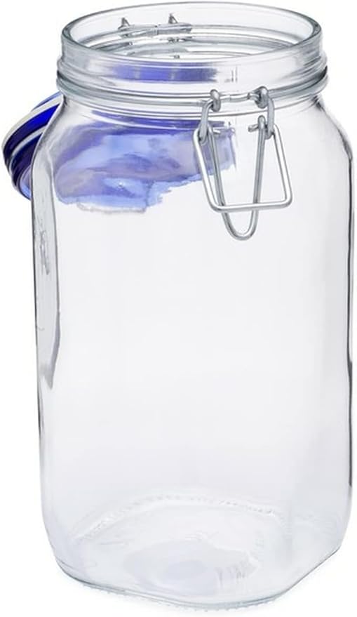 Bormioli Rocco Fido Jar - 1.5 Liter (50.75 oz.) - Blue Lid