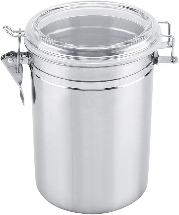 Airtight Coffee Canister, Stainless Steel Coffee Container, Vacuum Sealed Food Storage Containers for Rice Grain Cereal Oatmeal Beans(xl)