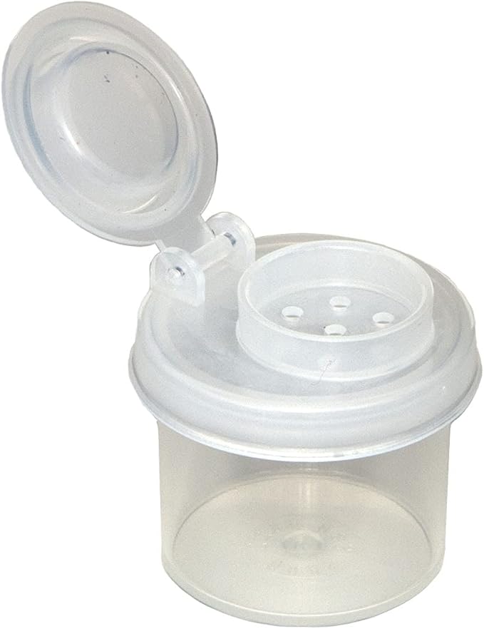 Salt and Pepper Shakers Moisture Proof Set, Perfect to go Camping Picnic Outdoors Kitchen Lunch Boxes Travel Spice Set Clear