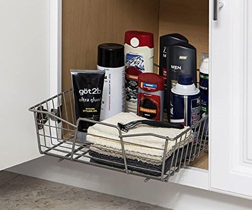 ClosetMaid 3087 14-Inch Wide Cabinet Organizer, Nickel