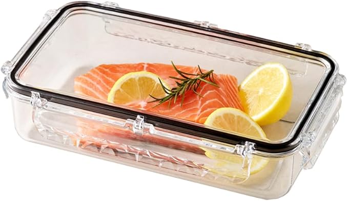 Airtight Food Storage Container With Lid (45.6oz) BPA-Free | Meal Prep | Microwave, Freezer and Dishwasher Safe | Leak-Proof | Kitchen Fridge Organizer Boxes | lids airtight sealing