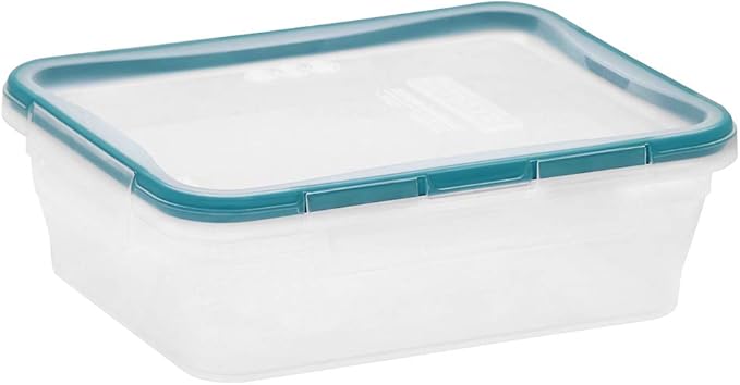 Snapware Total Solution 3-Pack (8.5-Cup) Plastic Food Storage Containers Set, Leakproof & Airtight Locking Lids Rectangular Tupperware, Non-Toxic BPA-Free Lids, Microwave Dishwasher Freezer Safe
