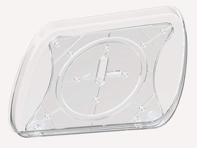 Clear Lazy Susan for Refrigerator Rectangular Fridge Turntable Organizers and Storage Pull Out & 360° Rotating for Cabinet Pantry Kitchen Table Bathroom (2-Pack 13.7"x10.2")