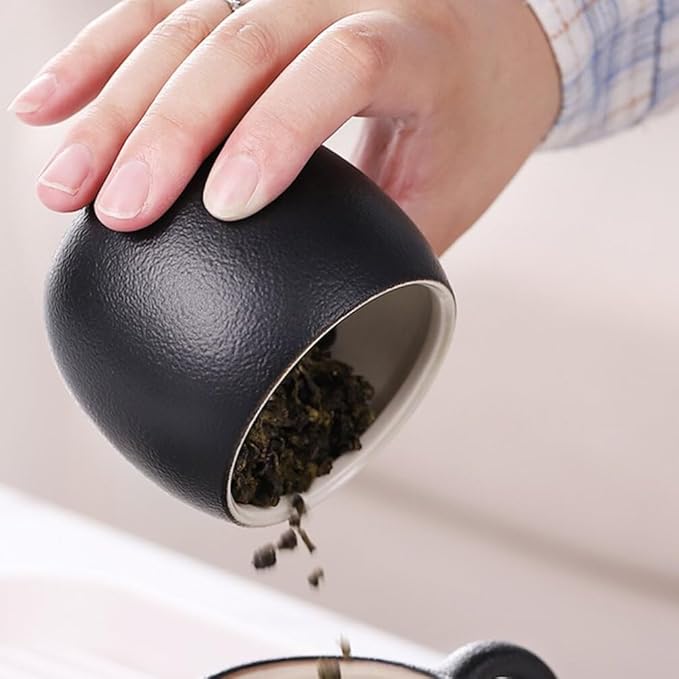 Luxshiny Ceramic Jar - Dried Fruit & Cookie Jar, Food Storage Containers, Effortless Travel
