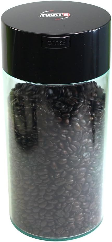 Tightvac - 5oz to 24 Ounce - Patented Airtight Container | Multi-use Vacuum Container Works as Smell Proof Containers for Herbs and Dry Goods. Green Black