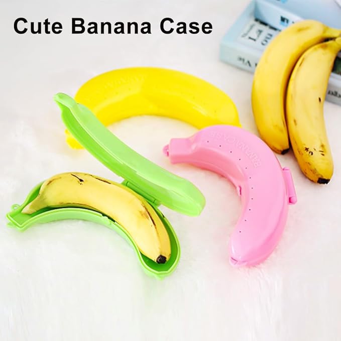 3pcs Banana Holder Case, Banana Keeper BPA-Free Outdoor Travel Case, Banana Container Outdoor Travel, Fruit Cover for Picnic, Hiking