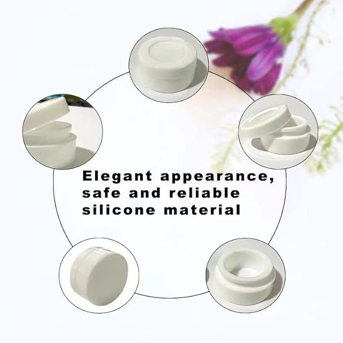 Gentcy 7ML Wax Jars Round Shape Silicone Container for Wax Cosmetic lip