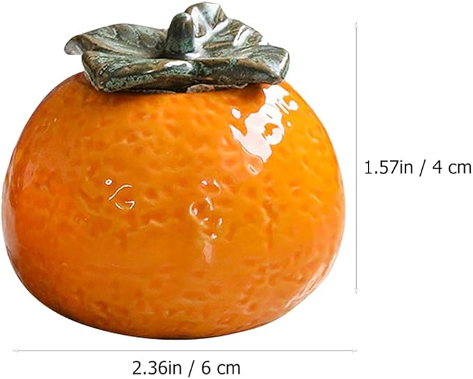 Ceramic Storage Jar Orange Canister Fruit Shape Food Storage Jar Cookie Jar Tabletop or Kitchen Storage Counter Decoration Housewarming Retro Classroom Decor