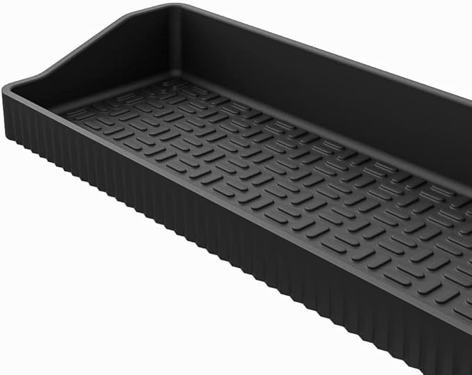 Stove Top Shelf,Silicone Material Magnetic over stove top Oven shelf for kitchen stove,Kitchen Spice Rack Organizer With partition and perimeter fence,30" Length