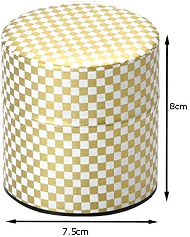 Yamaco 80093 Pokkan Gorgeous Checkered Small Tea Tin