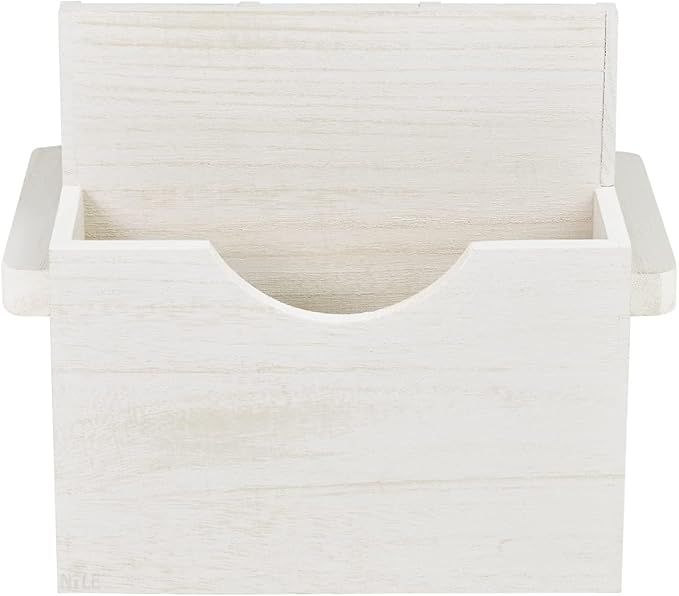 Ikee Design 2 Pcs Set Wooden Utensil Caddy with Handles, Silverware Caddy , Silverware Holder for Countertop ,Party ,Camping and Kitchen, Silverware Organizer, White Color