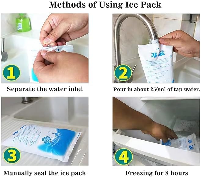 Ice Chilled Snackle Box Container with Ice Pack for Veggie Serving Fruit Tray with Lid Ice Holder Bin with Handle for Party Outdoor Camping Picnic Fridge Storage(Coffee)